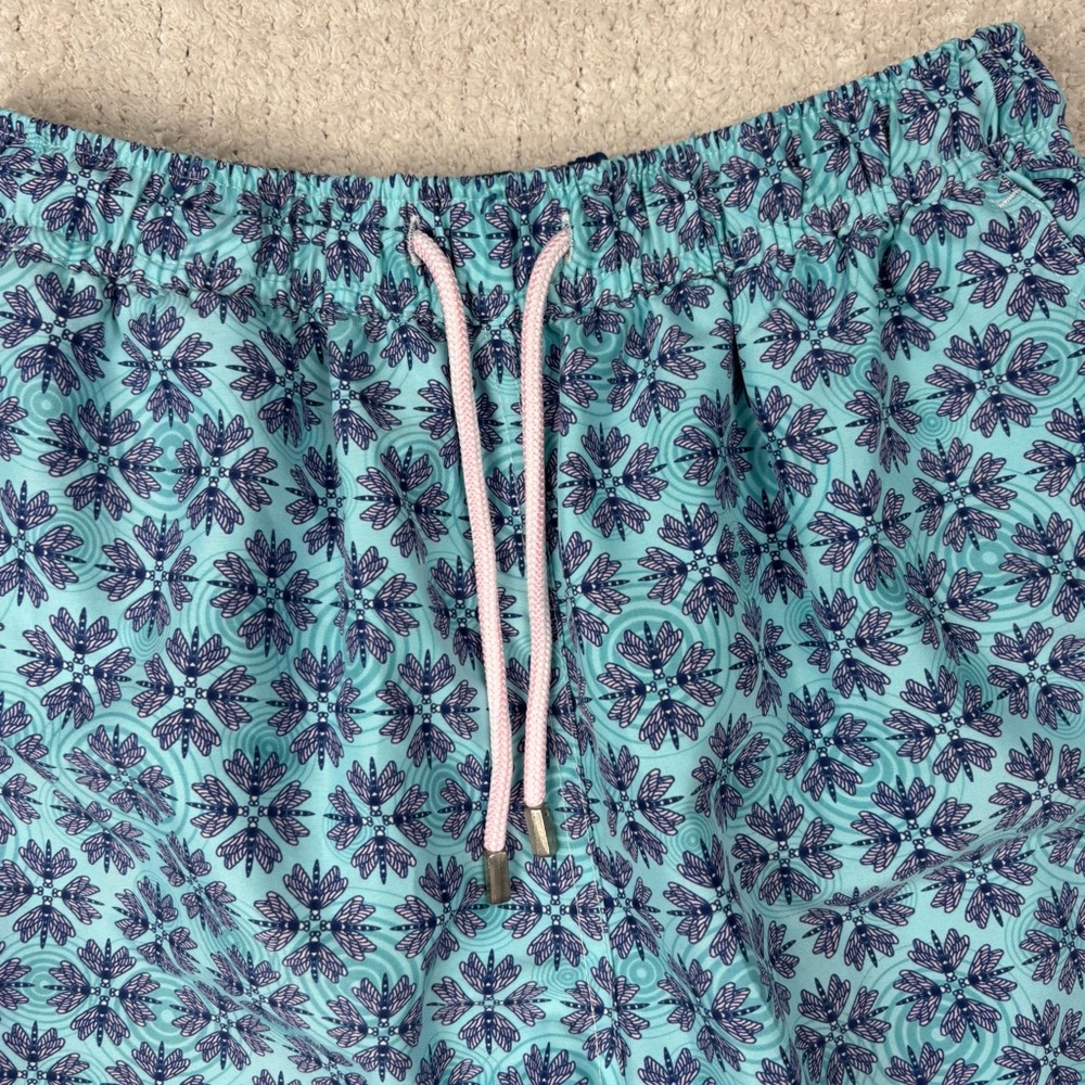 Peter Millar Swim‎ Trunks Mens Small Blue Seaside Collection Dragon Fly Print - Picture 2 of 14